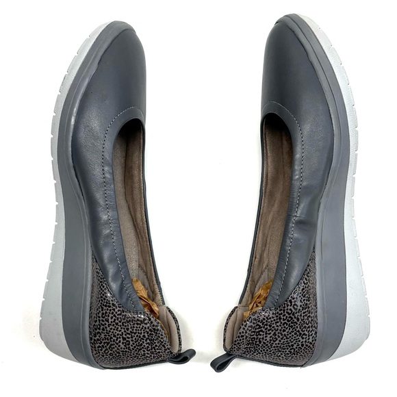 Vionic Gray and Silver Slip-On Flats - Picture 2 of 16